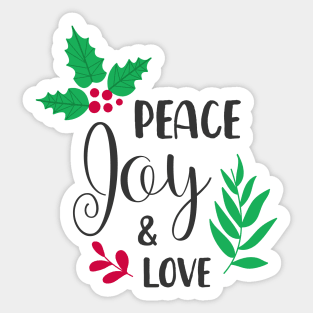 Christmas badges with lovely hand drawn elements and quotes Sticker